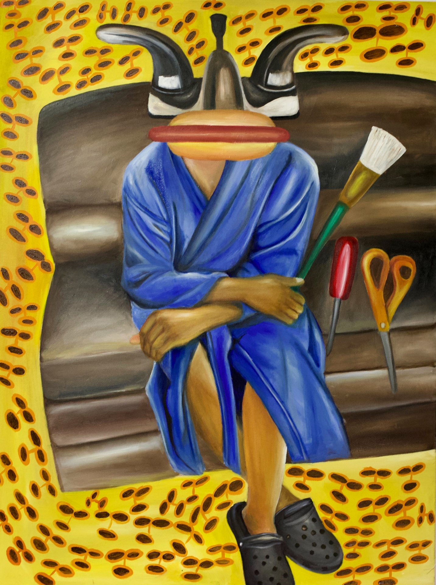 Self-Portrait of the Artist in Night Robe