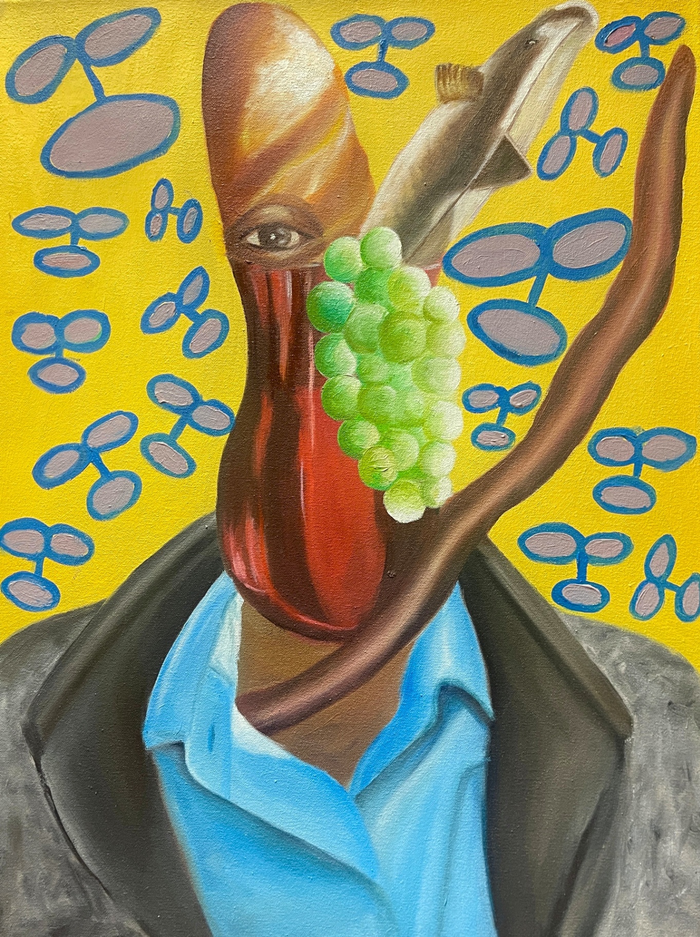 Self-Portrait with Champagne Glass